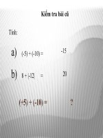 Toán 6 Tiet 45. Cong hai so nguyen khac dau