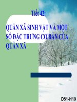 QUẦN XÃ SINH VẬT VÀ CÁC ĐẶC TRƯNG CƠ BẢN CỦA QUẦN XÃ
