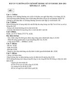 8 Đề và đáp án HKII Địa Lý 4 khối