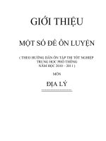 Bài tập ôn thi TN Địa lý năm 2011
