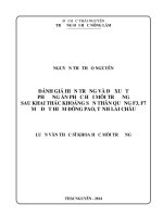 Đánh giá hiện trạng và đề xuất phương án phục hồi môi trường sau khai thác khoáng sản thân quặng f3, f7 mỏ đất hiếm đông pao, tỉnh lai châu