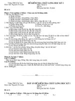 DE Kiem tra HK I Vat ly 6 Đề 1