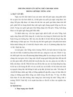 SKKN Phương pháp gây hứng thú cho học sinh trong giờ học Tiếng Anh