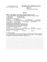 DE Kiem tra giua HK I Vat ly 6 Đề 2