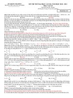 thi thu chuyen thai binh lần 1 2011(có đáp án)