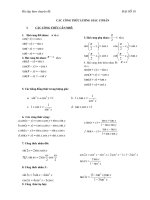 Bài tập ợng giác 10 theo chủ đề