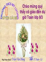 ÔN TẬP CHƯƠNG III (hh 9)