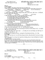 DE Kiem tra HK I Vat ly 8 Đề 1