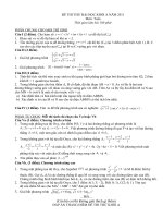 Đề+ĐA môn toán Khối A thi Thử ĐH