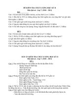 2 Đề và đáp án HKII Sử  7 hay