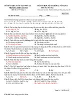 Đề kiểm tra HKII hoa 12 có ma trận đáp án