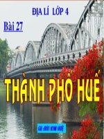 Bài 27 Thành phố Huế