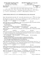 Đề thi thử đại học vật lí chuyên Hà Tĩnh 2011