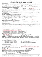 Bố cục đề thi đại học hóa 2014 hữu cơ