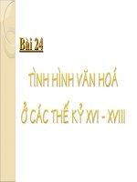 Bài 24: Tình hình văn hóa...