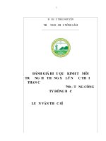 Đánh giá hiệu quả kinh tế môi trường hệ thống xử lý nước thải than củ 790   tổng công ty đông bắc
