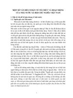 MỘT SỐ VẤN ĐỀ CƠ BẢN VỀ TỔ CHỨC VÀ HOẠT ĐỘNG CỦA NHÀ NƯỚC XÃ HỘI CHỦ NGHĨA VIỆT NAM