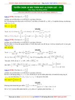 10 bài toán khảo sát hàm số hay