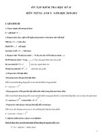 ĐỀ CƯƠNG ÔN THI K II ANH 8