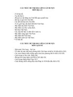 Cấu trúc đề thi HSG cấp huyện . Lớp 8