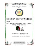 Thực trạng đầu tư phát triển xã hội kinh tế huyện Phù Cát tỉnh Bình Định