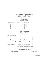 Các đề kiểm tra lớp 1 ( Hương)