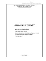 giáo án lý thuyết kỹ thuật trồng nấm