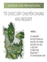 CHUYÊN ĐỀ  NGHỈ DƯỠNG  TỔ CHỨC DÂY CHUYỀN CHUNG KHU RESORT