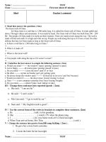 Tiếng Anh 8 HK II lần 2