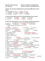 Đề tham khảo thi tốt nghiệp môn Anh văn năm 2011