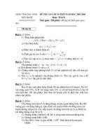 Đề Toán thi thử vào 10