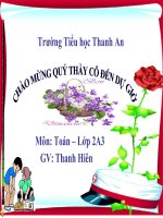 Toán tuần 31 bài : Phép trừ(không nhớ) trong phạm vi 1000