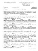 Đề kiểm tra kiến thức chương 2+3 VL12NC