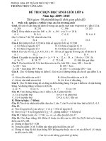 ĐỀ THI CHỌN ĐỘI TUYỂN TOÁN 6 TRƯỜNG THCS VĂN LANG VIỆT TRÌ