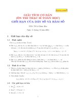 Tài liệu ôn thi cao học chuyên ngành toán phần giải tích