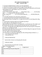 Đề cương ôn tập lịch sử 5 cuối kì I