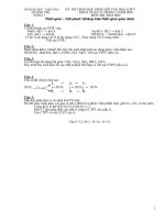 Đề thi chuyên hoá tỉnh Quảng Trị