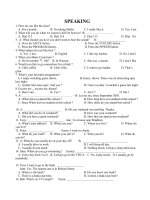 Bài tập tiếng Anh lớp 10 (Speaking)