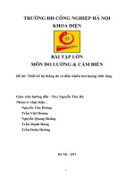 đề tài đo và điều khiển lưu lượng nước trong bồn