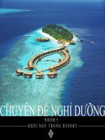 CHUYÊN ĐỀ NGHỈ DƯỠNG  KHỐI PHÒNG NGỦ TRONG RESORT