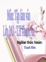 Tập làm văn tuần 33 bài: Đáp lời an ủi. Kể chuyện được chứng kiến