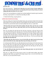 doanh thu và chi phí của doanh nghiệp thương mại