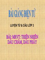LT&C T34 MRVT: THIÊN NHIÊN. DẤU CHẤM, DẤU PHẨY