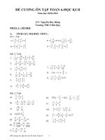 đề cương ôn tập toán 6 học kỳ 2