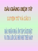 LT&C T23 NHÂN HOÁ. ÔN TẬP CÁCH ĐẶT VÀ TRẢ LỜI CÂU HỎI NHƯ THẾ NÀO?