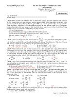 Đề thi và đáp án thi thử  THPT quốc gia môn sinh học có đáp án tham khảo (31)