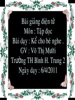 tập đọc lớp 1 ;Kể cho bé nghe