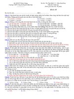 Đề thi và đáp án thi thử  THPT quốc gia môn sinh học có đáp án tham khảo (25)