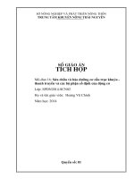 sổ giáo án tích hợp mô đun sửa chữa và bảo dưỡng cơ cấu trục khuỷu thanh truyền và các bộ phận cố định của động cơ