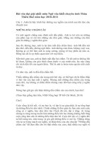 Bài văn đạt giải nhất môn Ngữ văn khối chuyên tỉnh Thừa Thiên Huế năm học 2010-2011